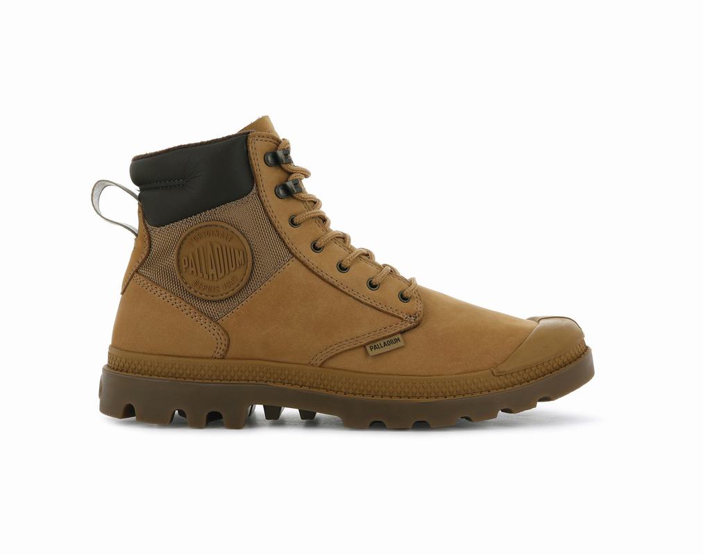 Botas Palladium Pampa Shield Wp+ Lux Waterproof Hombre - Doradas ||LYGB-64810||